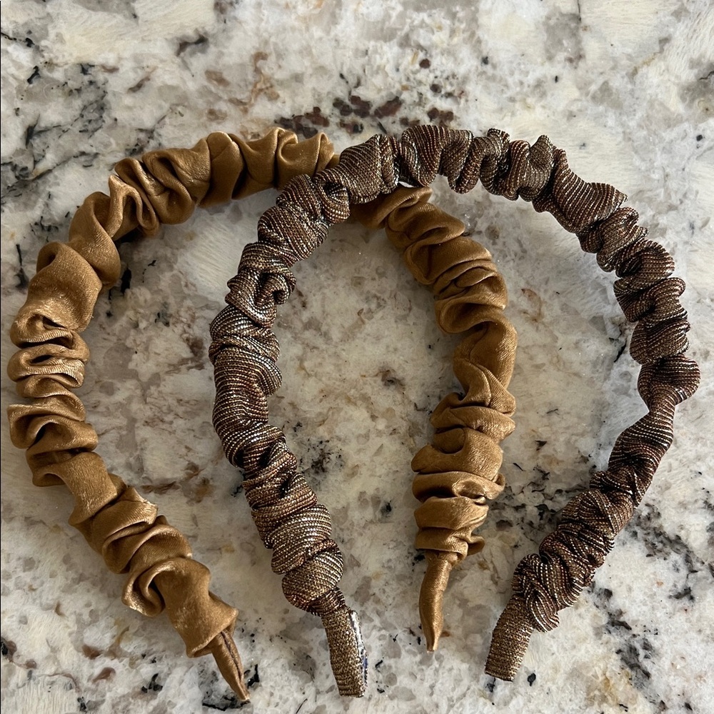 Anthropologie Brown and Gold Hair Accessories